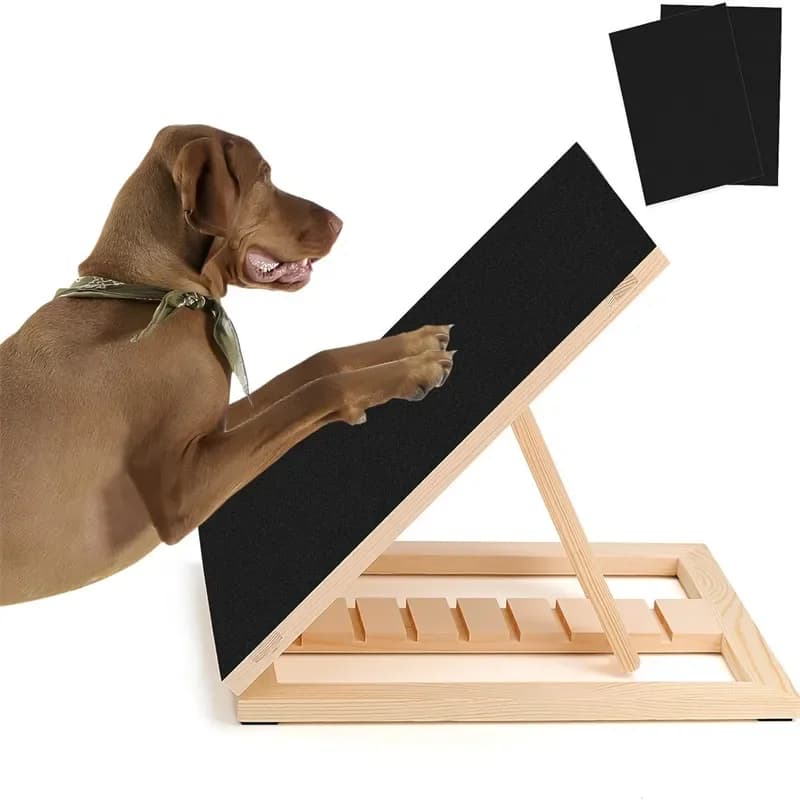 Eco-friendly Customizable Dog Nail Scratch Board Sandpaper Filing Sandpapers Wood Cat Trees Scratcher Custom Sizes Colors