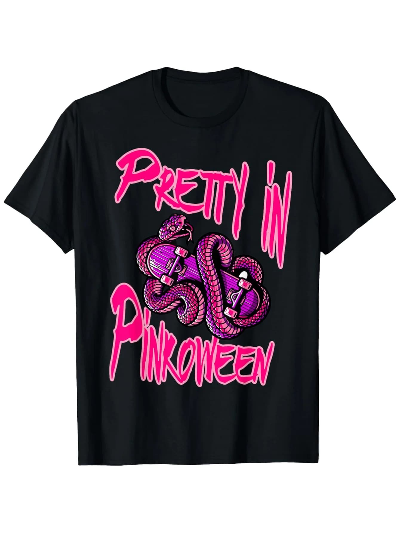 T-shirt Halloween Pretty in Pinkoween - 100% cotone, maglietta festosa S-XXXL