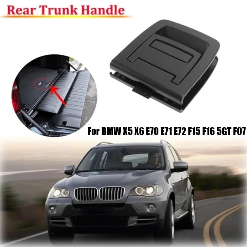 Auto Baule Posteriore Bagagli Coda Copertura Zerbino Pavimento Tappeto Maniglia Pulsante di Chiusura Per BMW X5 X6 E70 E71 E72 F15 F16 5GT F07 51479120283