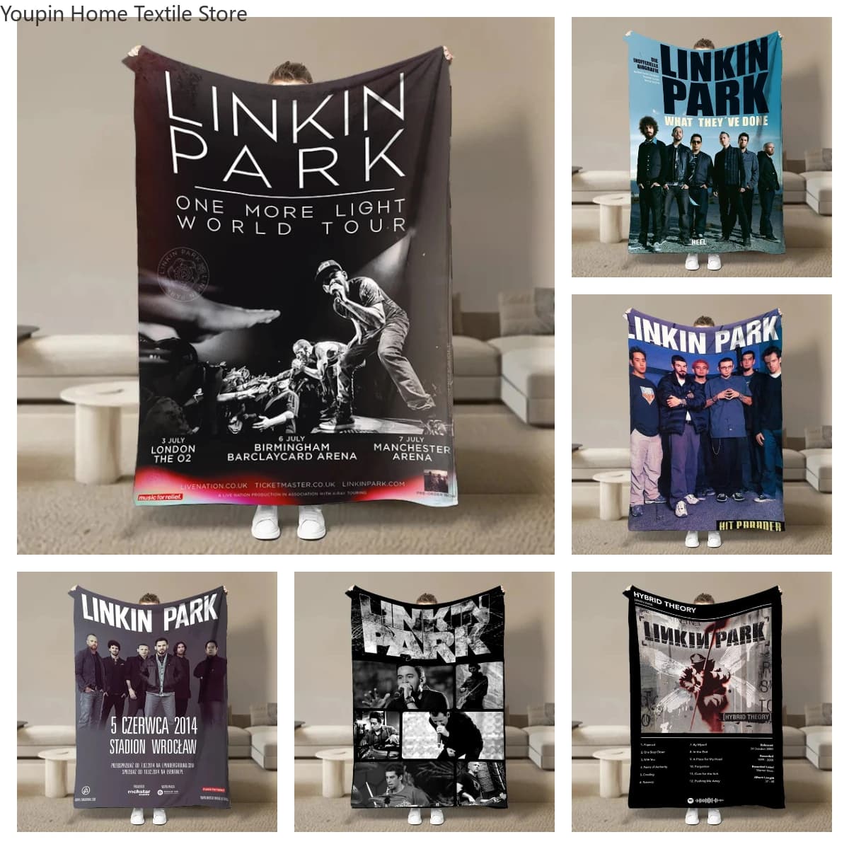 Rock Band L-Linkin Cool P-Park Coperta Morbida e soffice Coperta di lusso Lancio per bambini Divano letto per adulti Coperta Coperta da viaggio Regalo