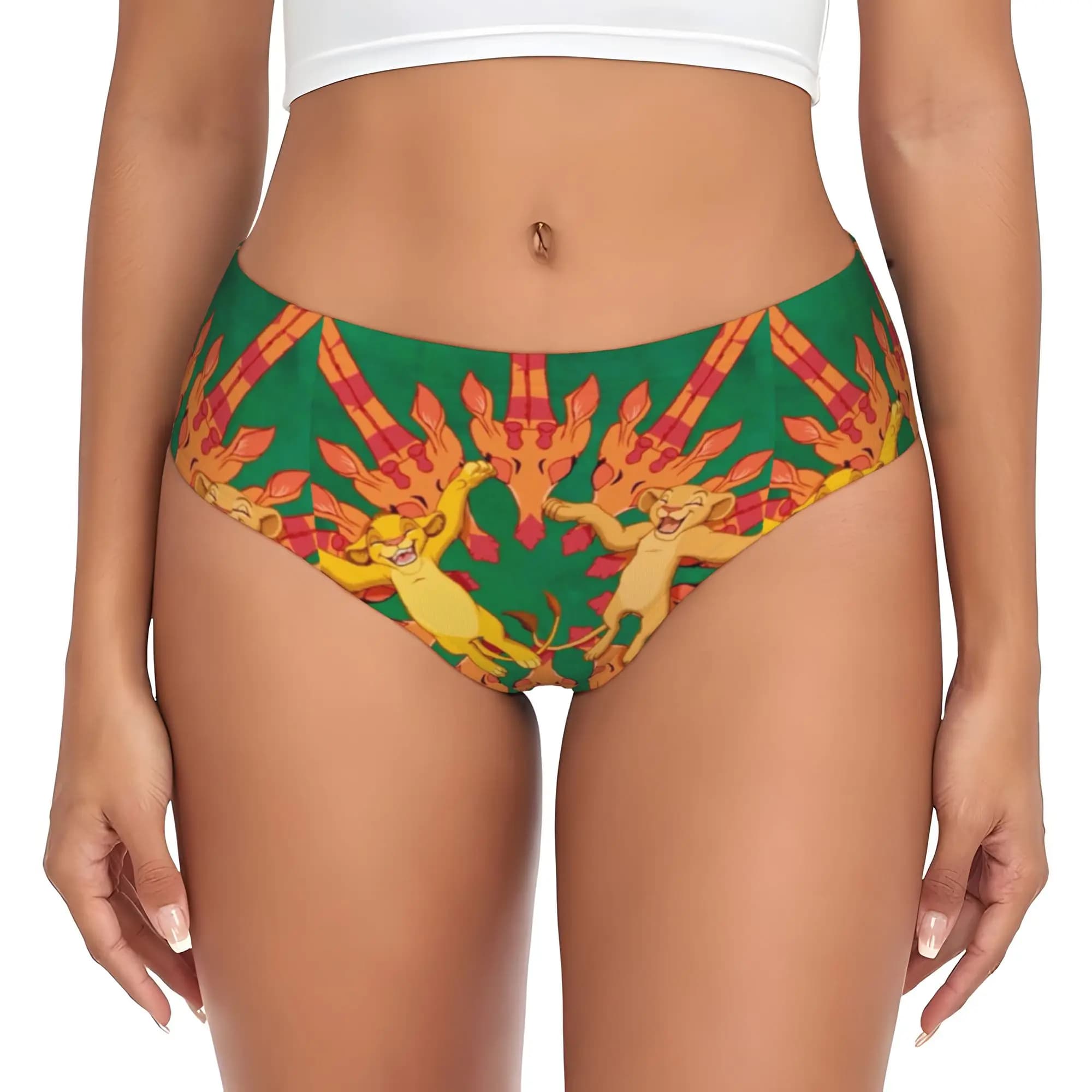 Custom Women The Lion Cartoon K-Kings Panties Stretch Anime Briefs Underwear