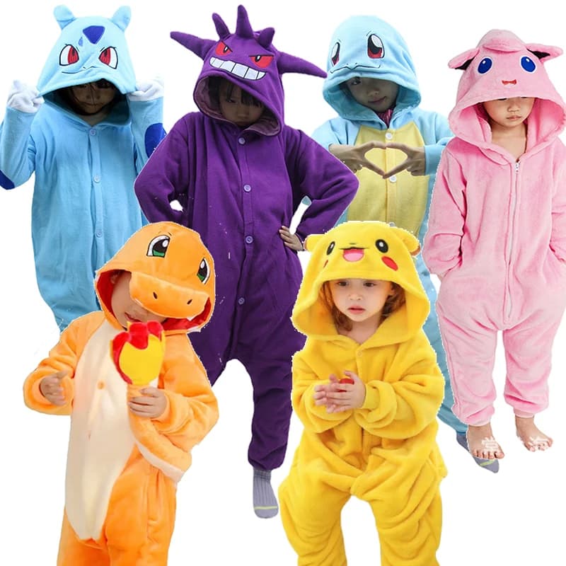 Pigiama Kigurumi a Forma di Orso Plutone, Costume Cosplay Anime Cartoon, Pigiama Invernale per Halloween e Natale