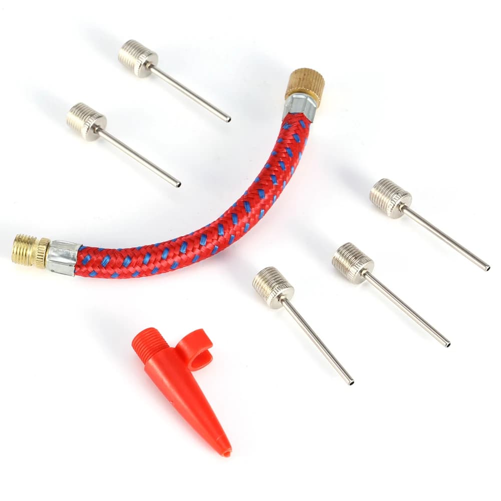Kit Gonfiatore per Pneumatici, Set di Adattatori per Pompa, 7 Pezzi di Connettori ad Ago per Calcio, Pallacanestro, Bicicletta