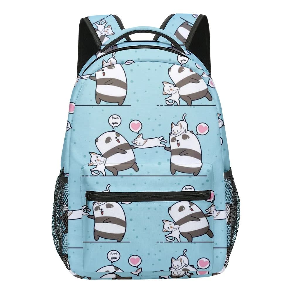 Borse da scuola giovanili Hip Hop Kpop Borse da viaggio unisex con panda carino Zaini a tracolla per notebook impermeabili con stampa 3D Oxford