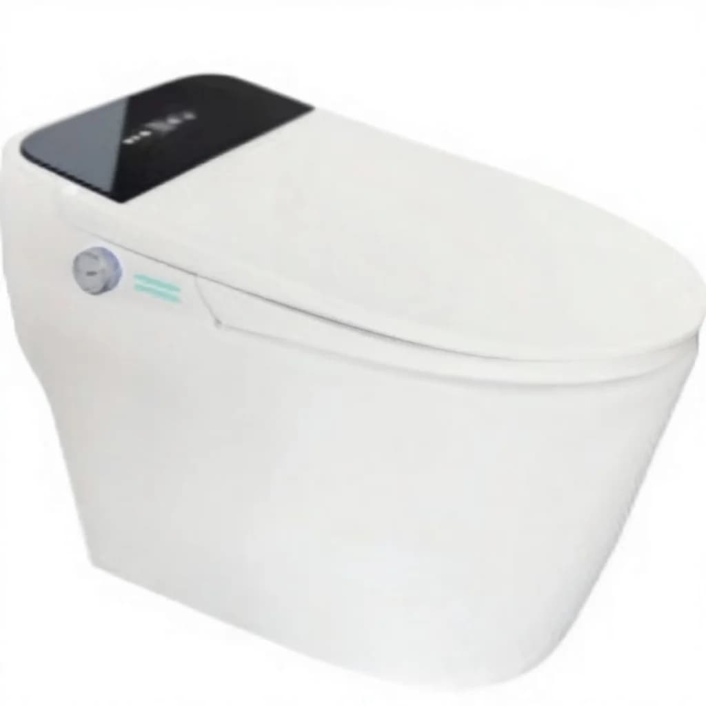 Intelligent WC with Automatic Feet Activation Cover, Bidet Electric with Soft Closure, Remote Control, Stainless Steel, Floor Mounting