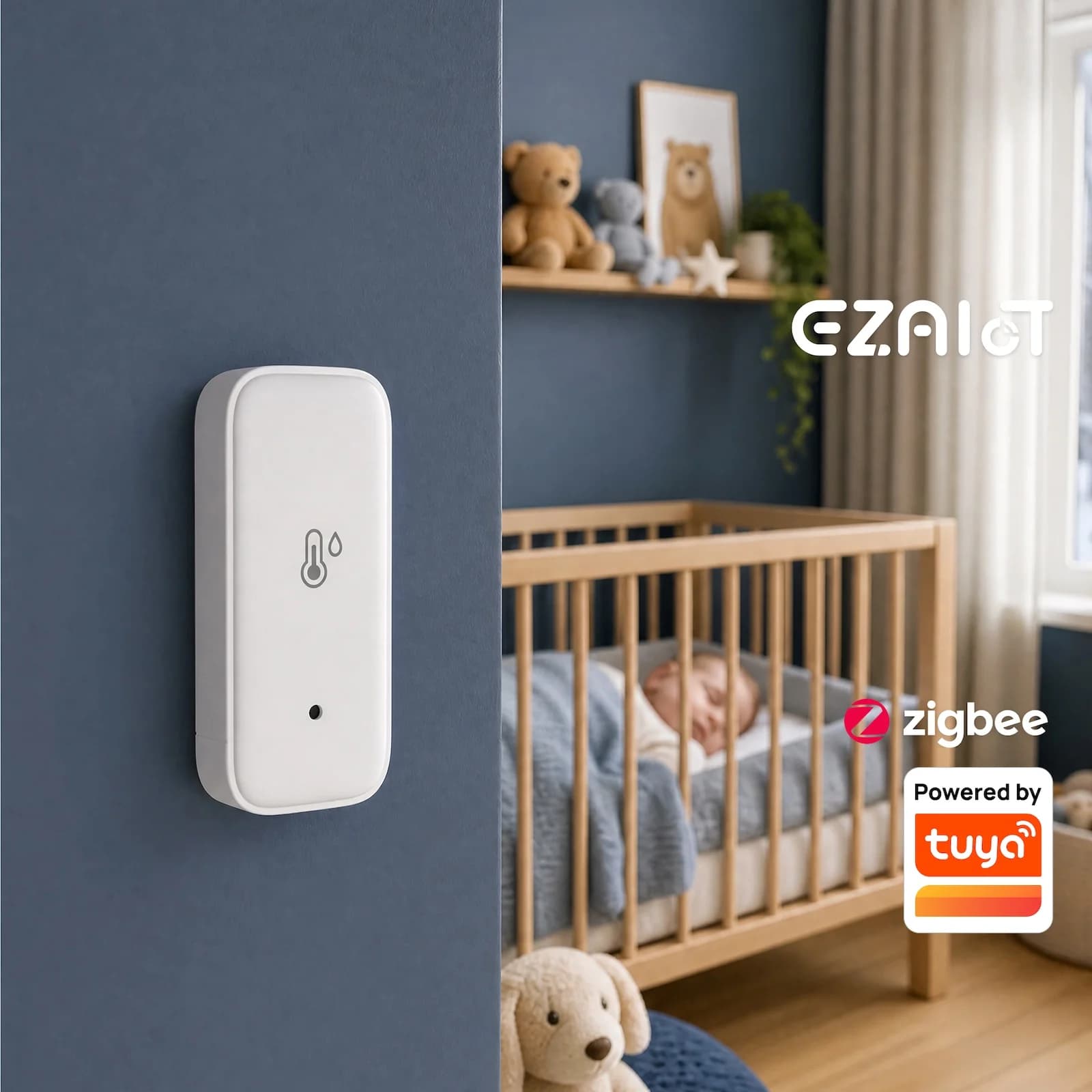 Smart Tuya Zigbee Temperature Humidity Sensor Zigbee3.0 Thermometer APP Remote Alarm for Alexa Home Assistant ZHA Zigbee2MQTT