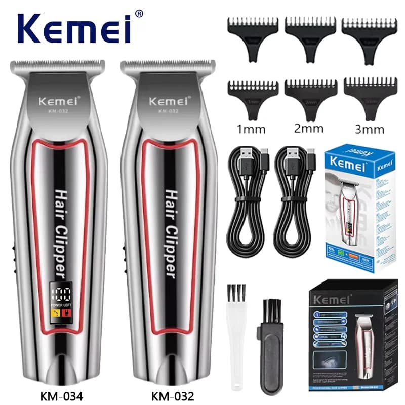 Professional Electric Haircut KEMEI, Men's Regulabarba, Hair Cutting Machine, Hair Care Kit KM-032