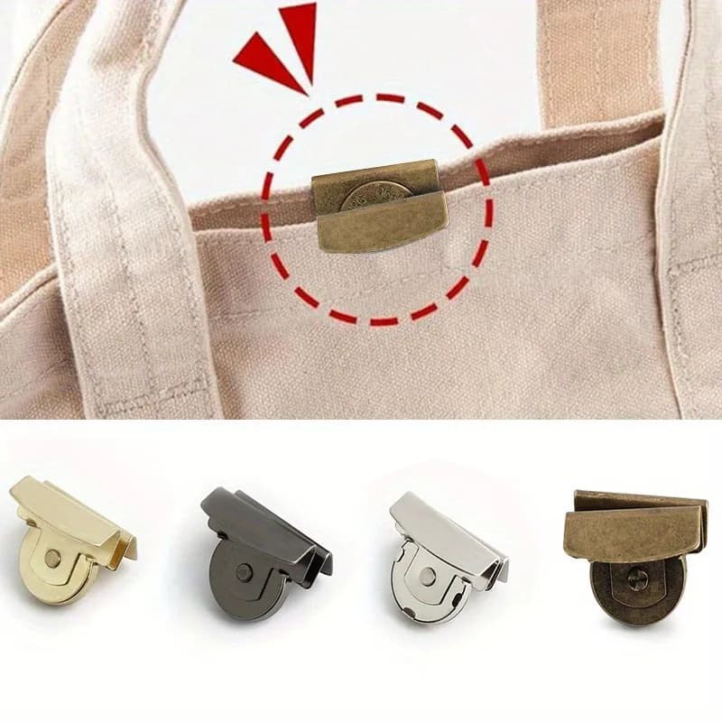 2 Pezzi Chiusura Magnetica in Lega per Borse in Tela, 4 Colori, Fibbia Magnetica Senza Cuciture per Borse a Tracolla e Abbigliamento