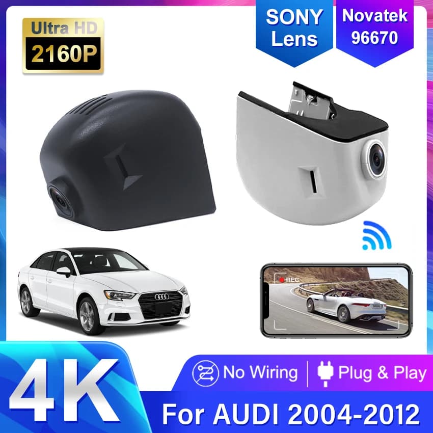 4K Wifi Dash Cam DVR For Auto for Audi A3 A4 A5 A6 A7 A8 Q2 Q3 Q7 Q8 S3 S5 S6 S7 S8 Rs4 Rs5 Rs7 Tt B5 B6 B7 B8 B9 8v 8p