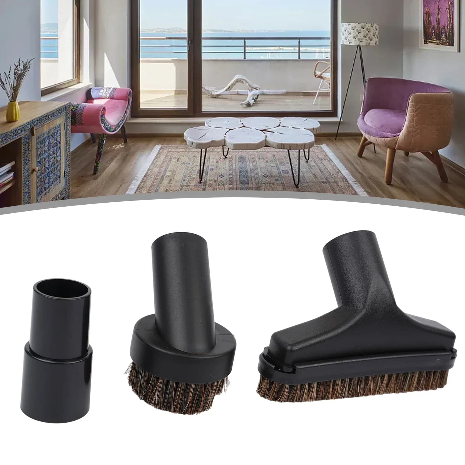 3 pz/set Aspirapolvere Spazzola Testa Ugello Con 32/35mm Adattatore Aspirapolvere Accessorio di Ricambio Pezzi di Ricambio
