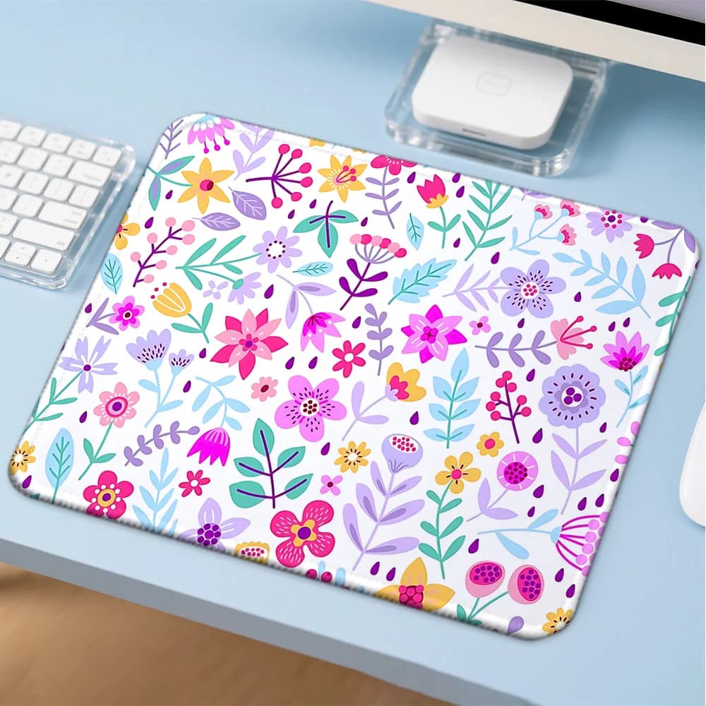 Mosepad scattered floral Computer Mat Desk Accessories Pc Gamer Mousepad Company Game Mats Mouse Anime Mause Table Decoration