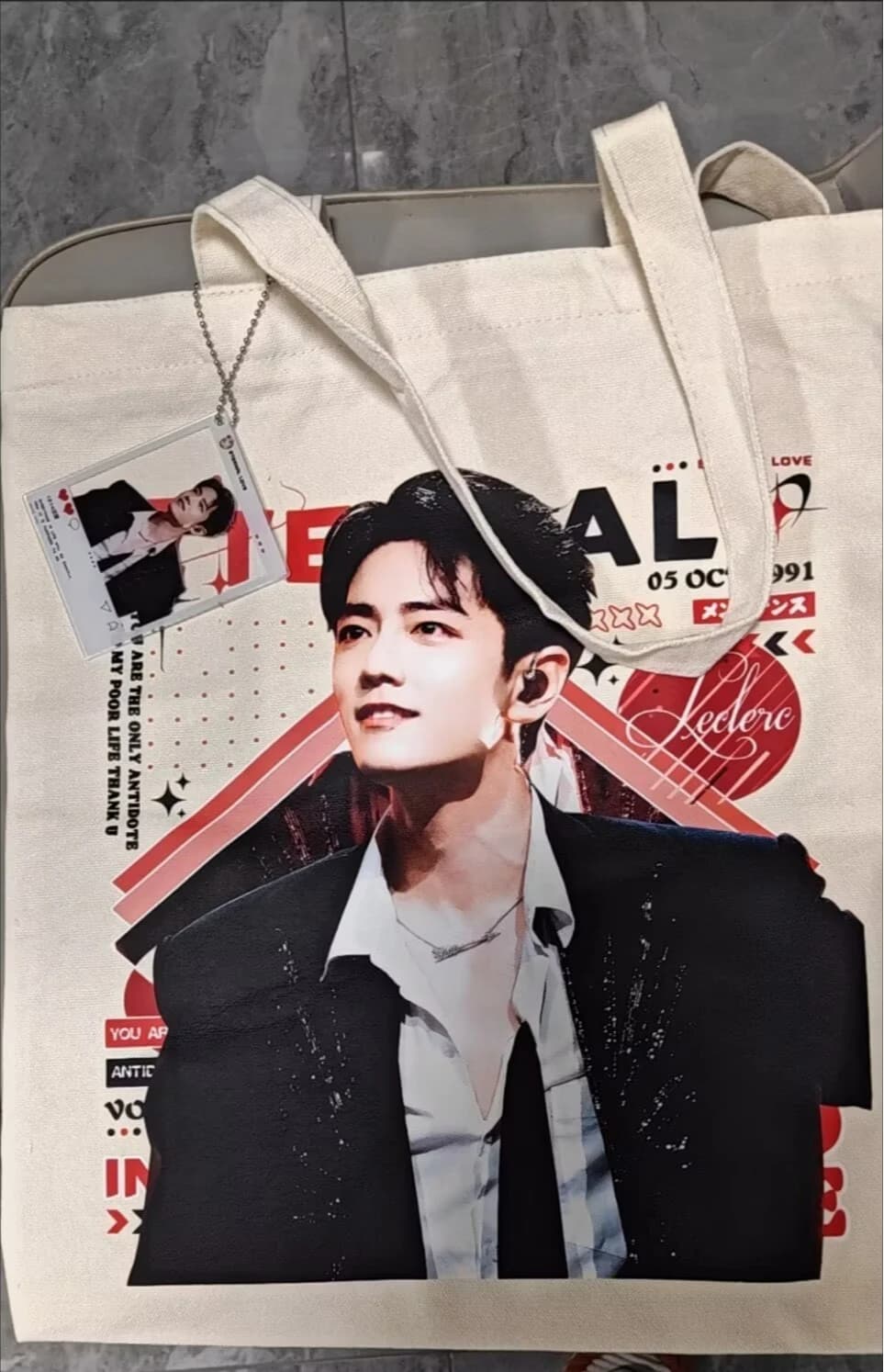 Xiao Zhan's birthday support materials, canvas bag, lead singer, adult peripheral, lightweight handbag, pain bag,college student