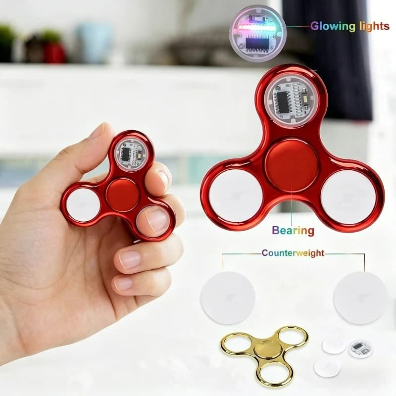Spinner Manuale in Metallo, 1-10 Pezzi, Elettroplaccato Eptagonale, Giocattolo Antistress per Bambini e Adulti, Regalo per ADHD e Autismo