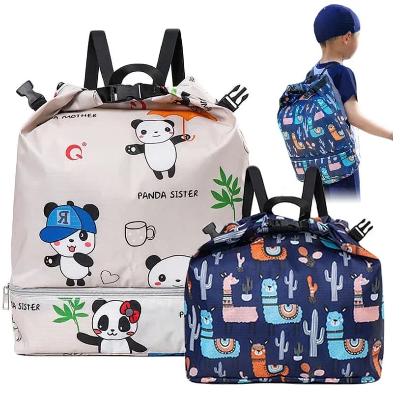 Children's Swimming Backpack Swimwear Clothes Storage Dry and Wet Combined Bags Beach Waterproof Travel Bag for Outdoor Pool Packing Bag for Sports Washing