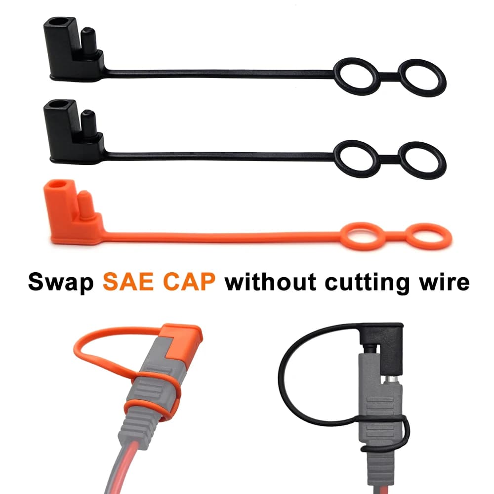 SAE dust cap (update) 2 pin cap Replacement rubber waterproof cover Top cover SAE solar motor connector adapter protector