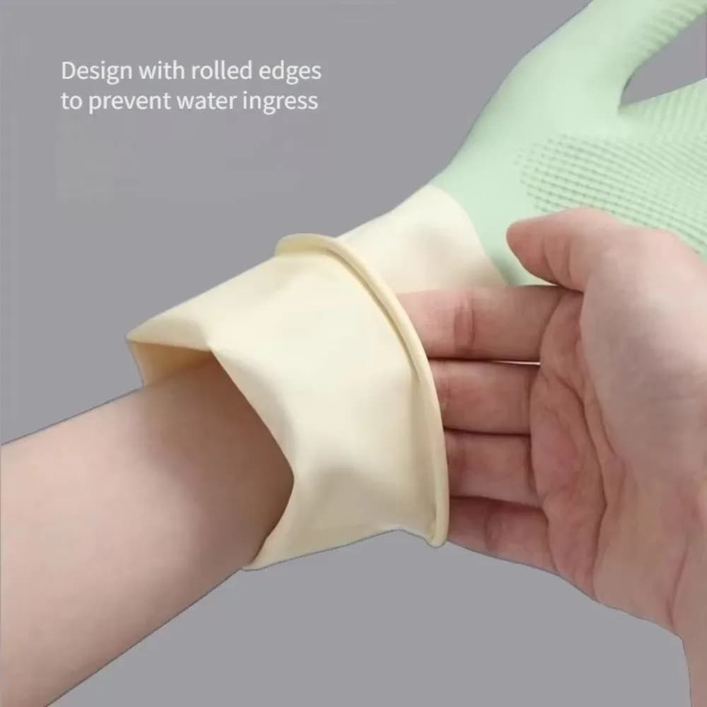 Guanti impermeabili per la pulizia della casa, guanti resistenti all'usura in gomma per la pulizia della cucina, guanti da lavoro in lattice, guanti per lavare i piatti
