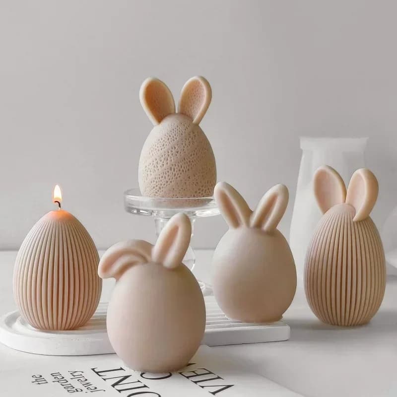 Nuovo Set di Stampi in Silicone 3D Coniglio Pasquale 2026 per Candele, Sapone, Resina, Uova, Decorazioni Primaverili per la Casa e Regali Festivi