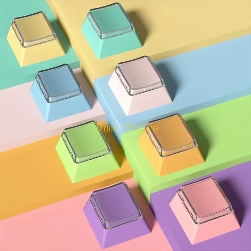 LX0B 8pcs PBT Blank KeyCap Set Profilo Cheey PBT+PC 1u KeyCaps per tastiere meccaniche con durata Colore classico