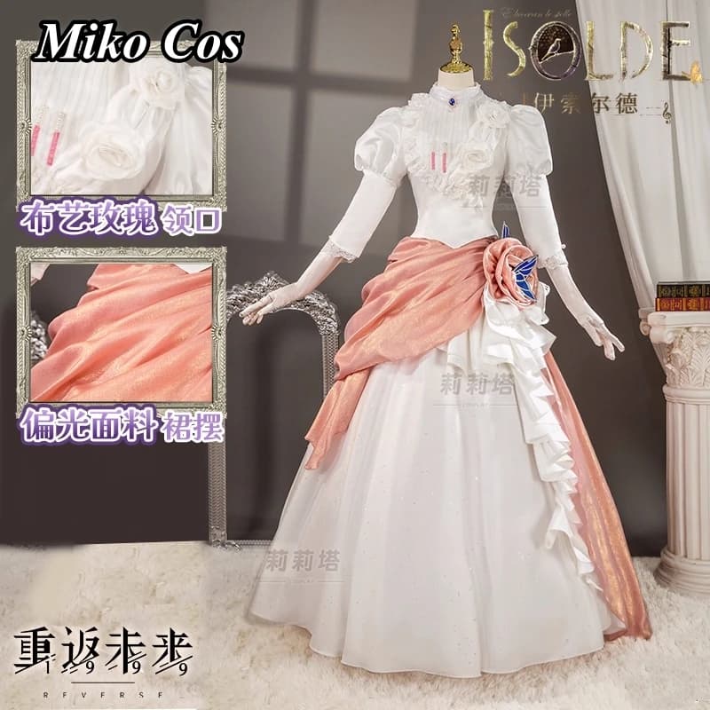 Isolde Costume Cosplay Gioco Reverse: 1999 Anime Donna Dolce Abito Cappello Isolde Gioco di ruolo Abbigliamento Halloween Party Suit 2025 Nuovo