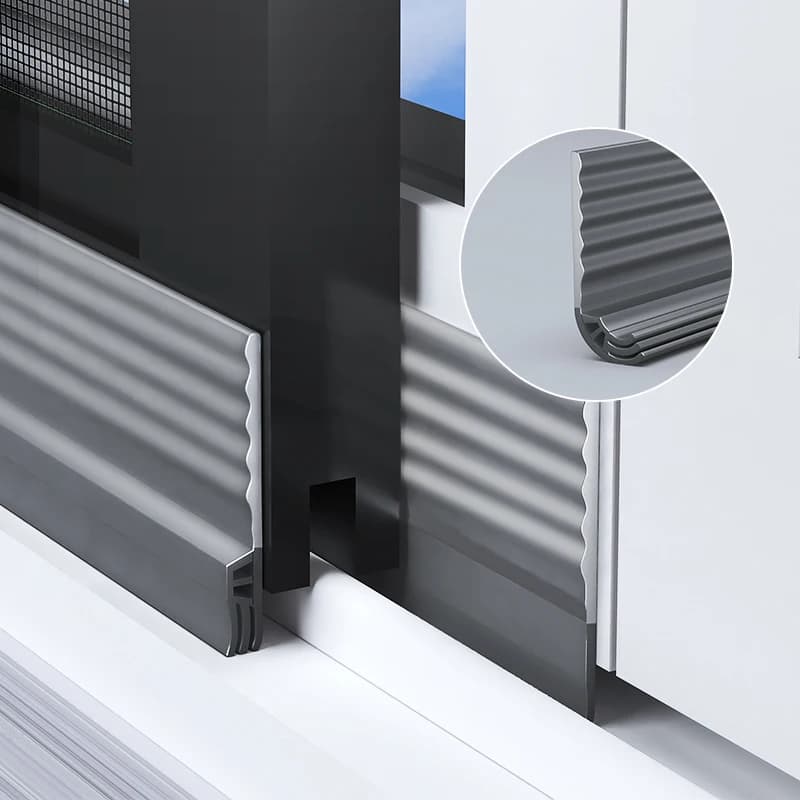 1-4Pcs Self Adhesive Window Seal Strip Adjustable Thickness Triple Windproof Anti-Cold Weatherstrip TPE Soundproofing Door Seal