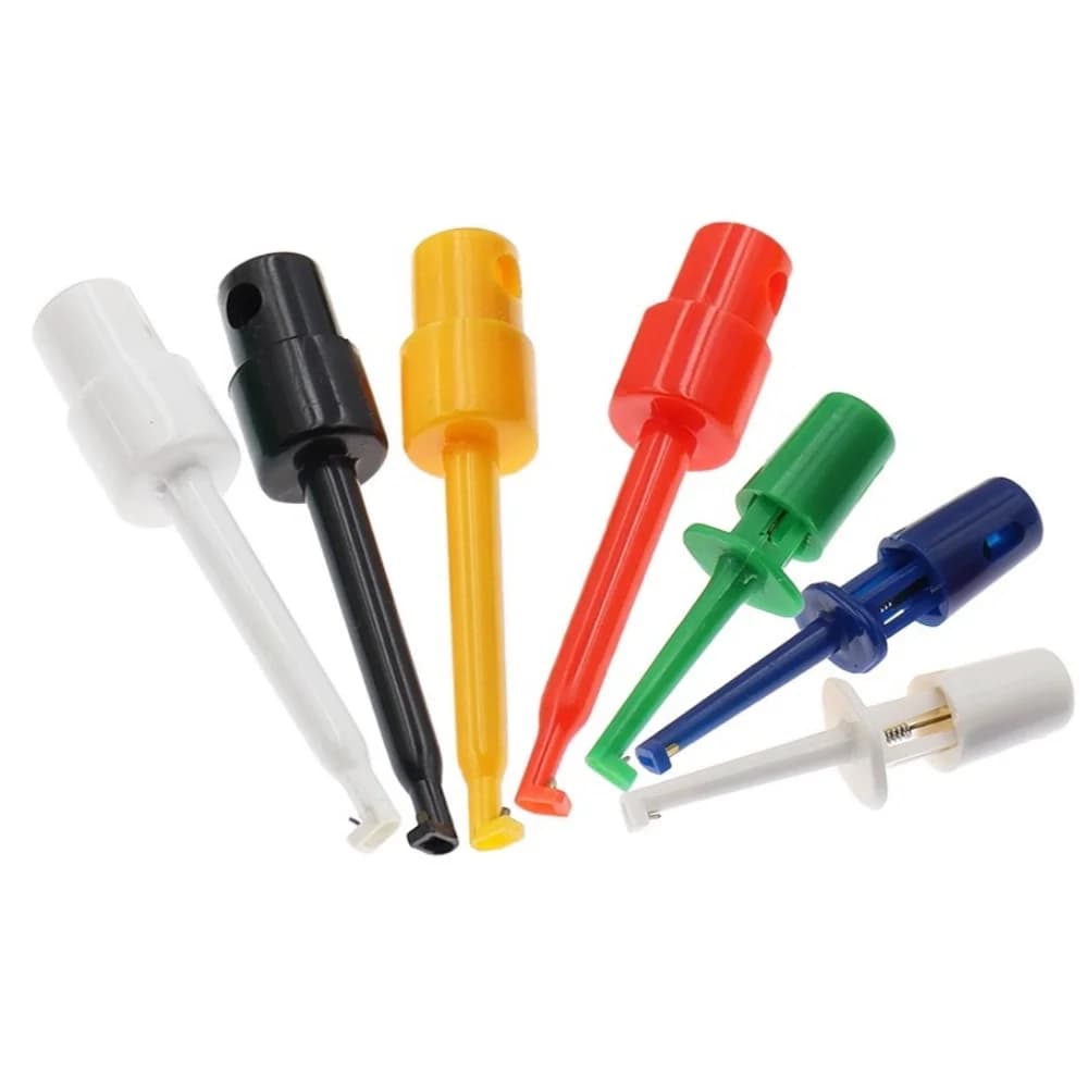 5pcs Small/Large Hook type circular test clip Copper single crochet hook instrument accessories Power/Circular test hook