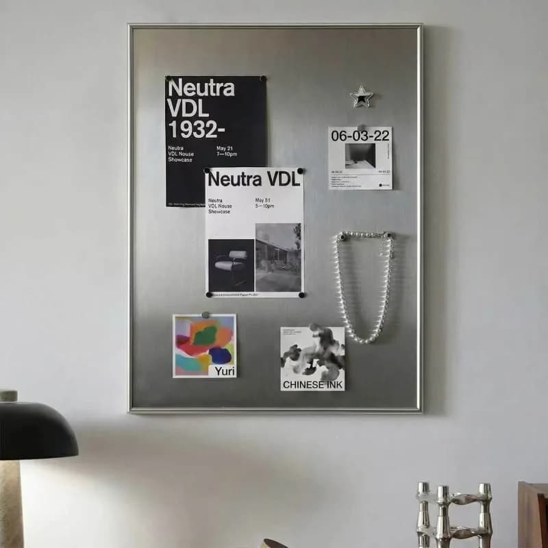 Cornice per foto in acciaio inossidabile, decorazione per soggiorno, pittura verticale fai-da-te creativa per parete fotografica