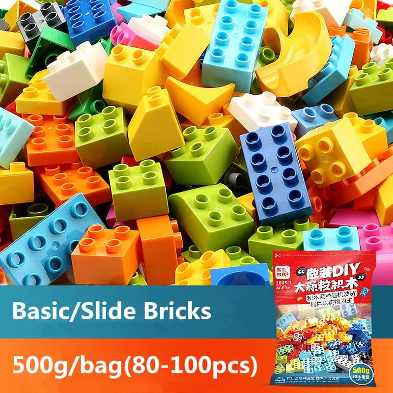 500 g/borsa Kawaii Big Size Creativo Building Blocks Set Colorato Classico Basic Silde Mattoni Giocattoli FAI DA TE Per I Bambini Del Bambino Regalo Di Natale