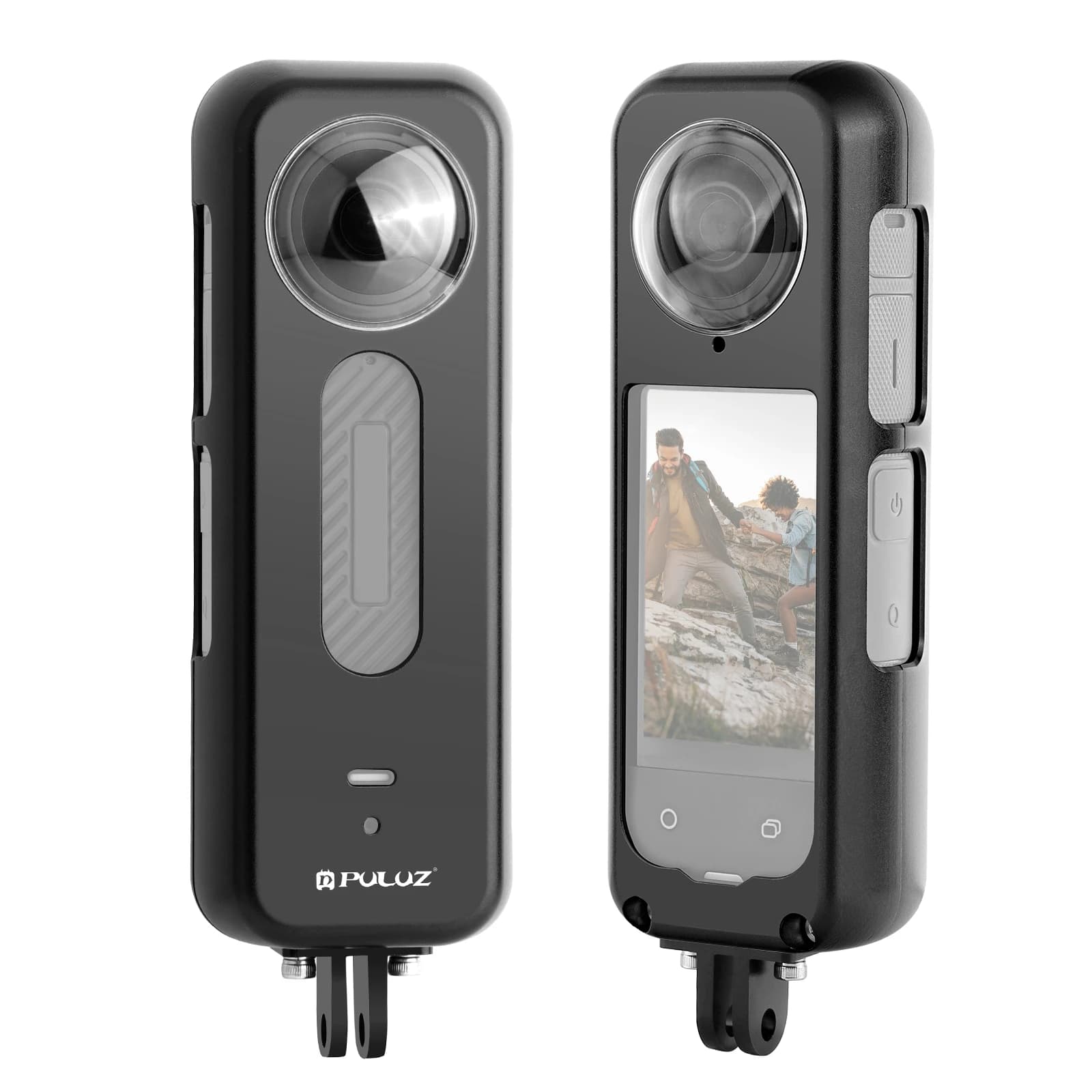 PULUZ Gabbia protettiva in metallo con protezione per l'obiettivo per Insta360 X4