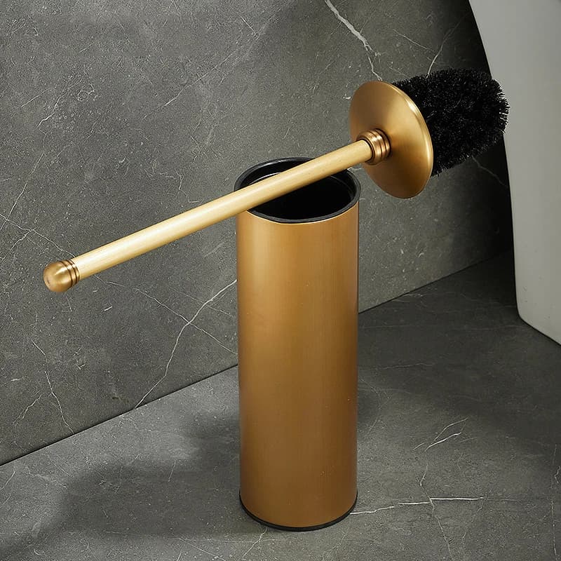 Toilet Brush Holders Antique Bronze Brass Bathroom Standing Toilet Brush With Long Handle Clean Tools For Bathroom Hardware Set