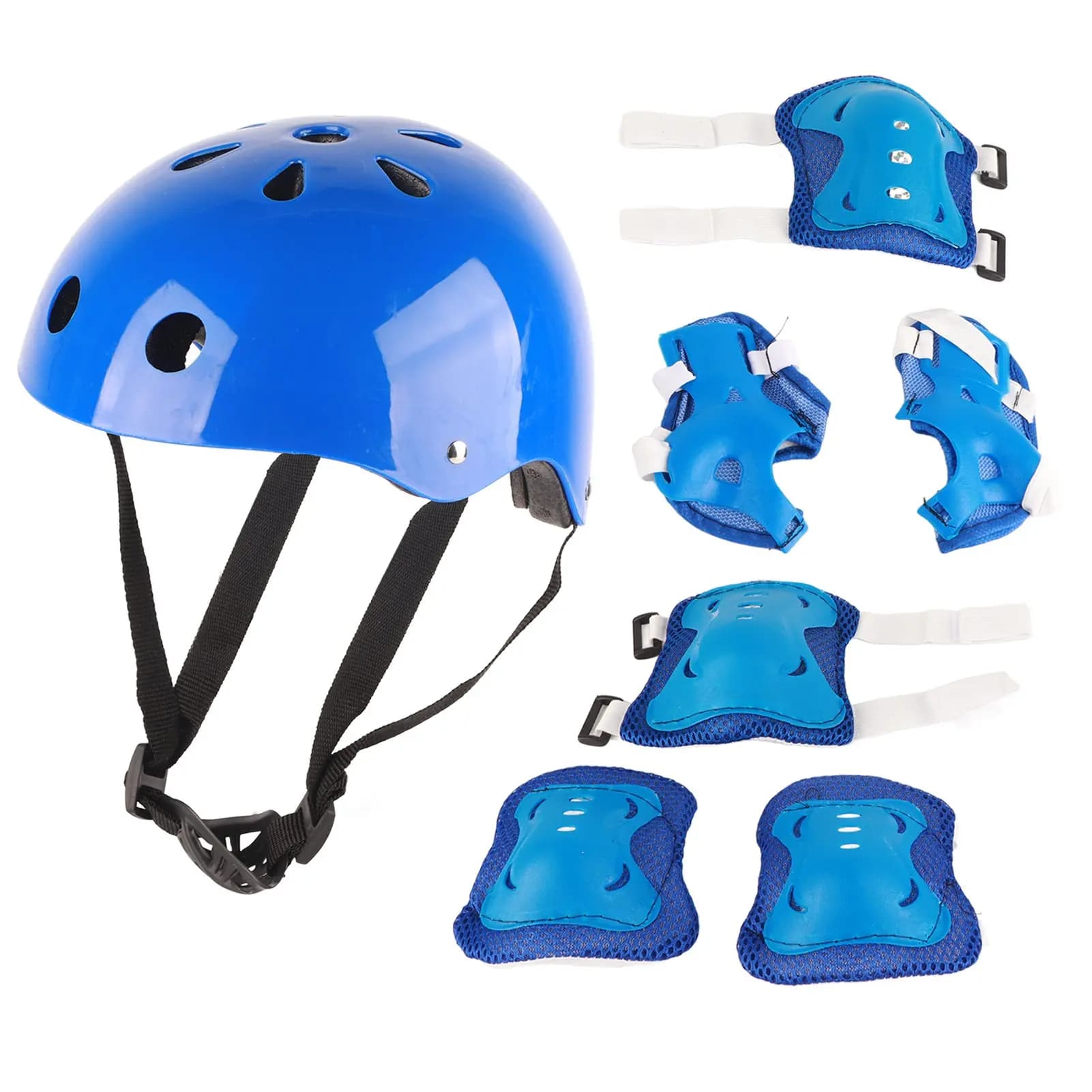 Set di Protezioni per Bambini: Casco, Protezioni in Schiuma per Gomiti e Ginocchia per Monopattino, Scooter e Pattinaggio