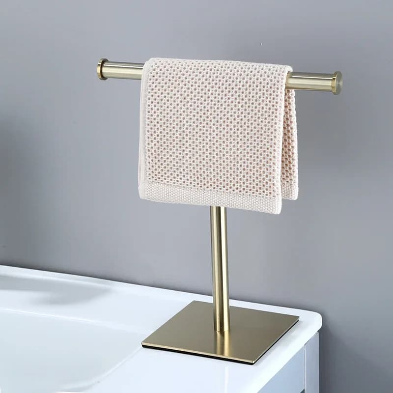Porta asciugamani mobile autoportante porta asciugamani di carta 304 Porta asciugamani da bagno nero Porta asciugamani da bagno Vanity Countertop