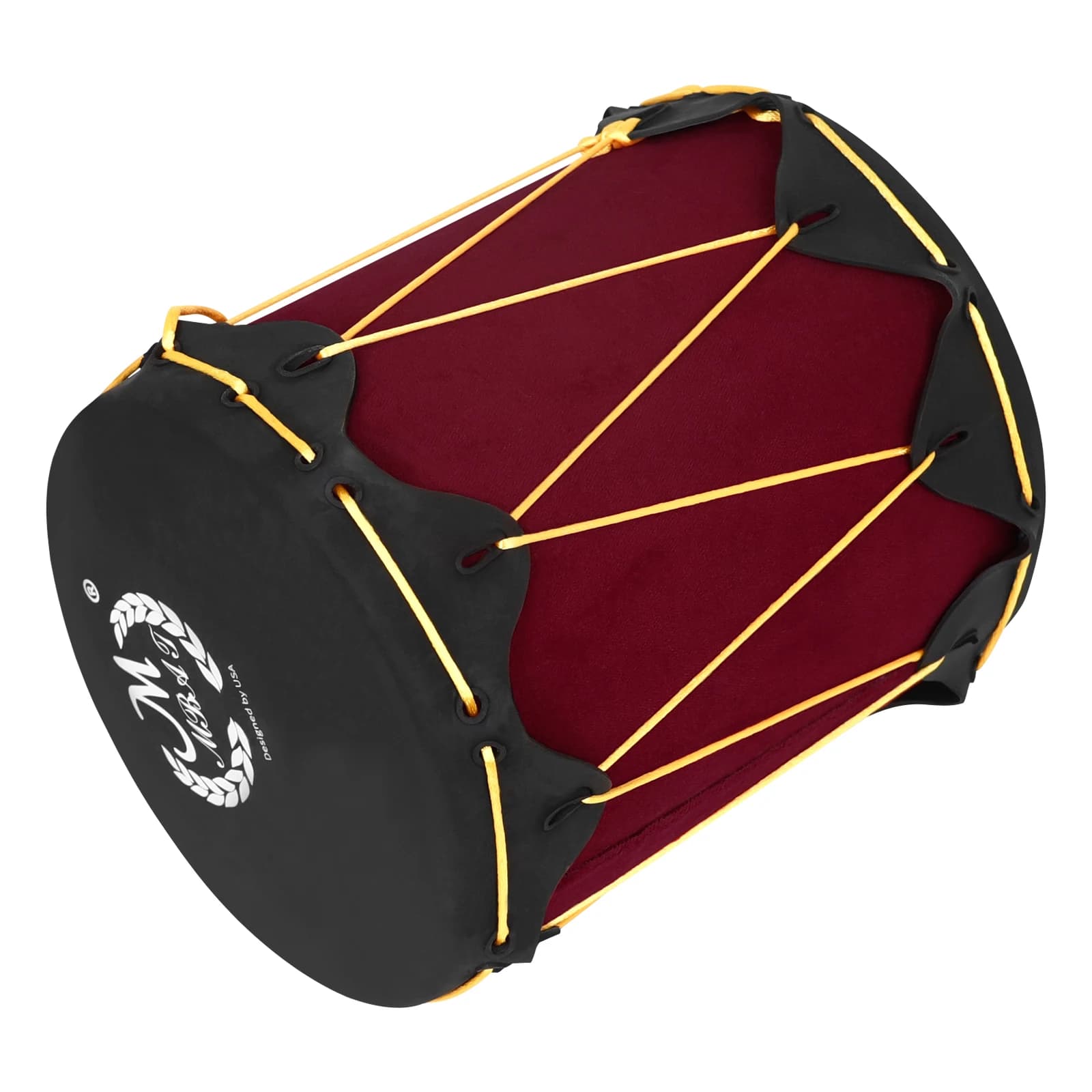 M MBAT tamburo indiano tamburello in gomma a doppia faccia con bacchette regalo per bambini giocattoli per iniziazione musicale strumenti a percussione