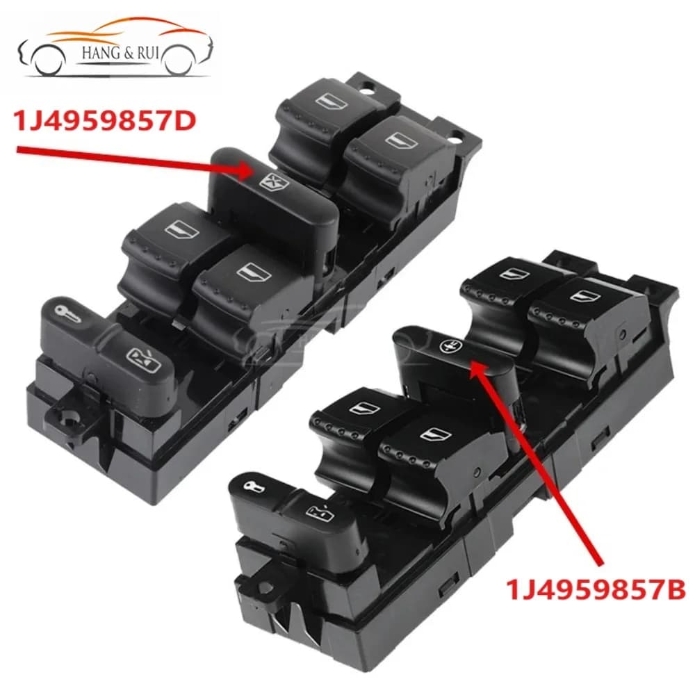 1J4959857D 1J4959857B Interruttore Alzacristalli Elettrico a 9 Pin per VW Golf MK4 Jetta Bora Passat B5 Seat Leon Toledo Superb