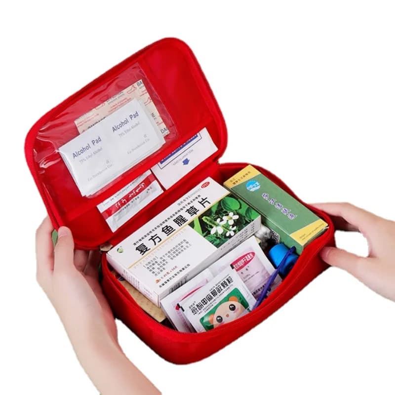 Kit di pronto soccorso vuoto portatile Borsa per la conservazione dei medicinali Mini kit medico Organizzatore per la gestione delle pillole sportive da viaggio Borsa di pronto soccorso