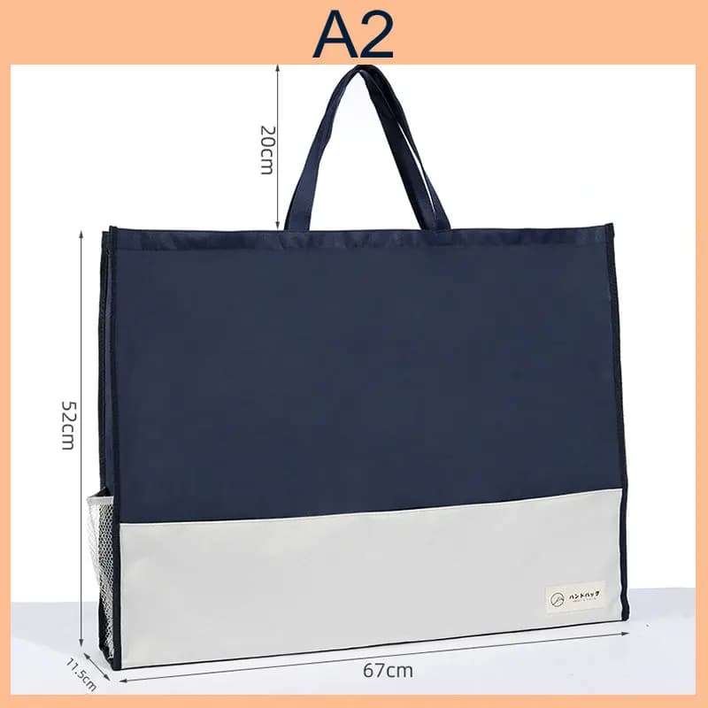 Borsa organizer per cartelle grande A1/A2 Custodia portatile con cerniera Borsa per riporre poster A2/A1 per borse per file Artist A1