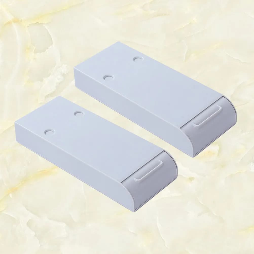2 Pezzi Portapenne Creativo in ABS da Tavolo, Contenitore Nascosto Sotto il Tavolo, Organizzatore da Scrivania per Studenti, Cassetto Portapenne