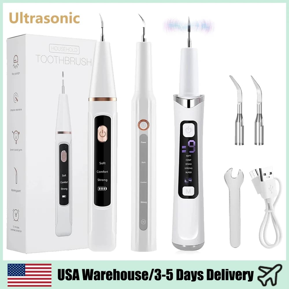 Ultrasonic Tooth Detergent Electric Dental Scaler Calculator Plate Removal Teeth whitening Cleaning Oral Hygiene Ship from United States