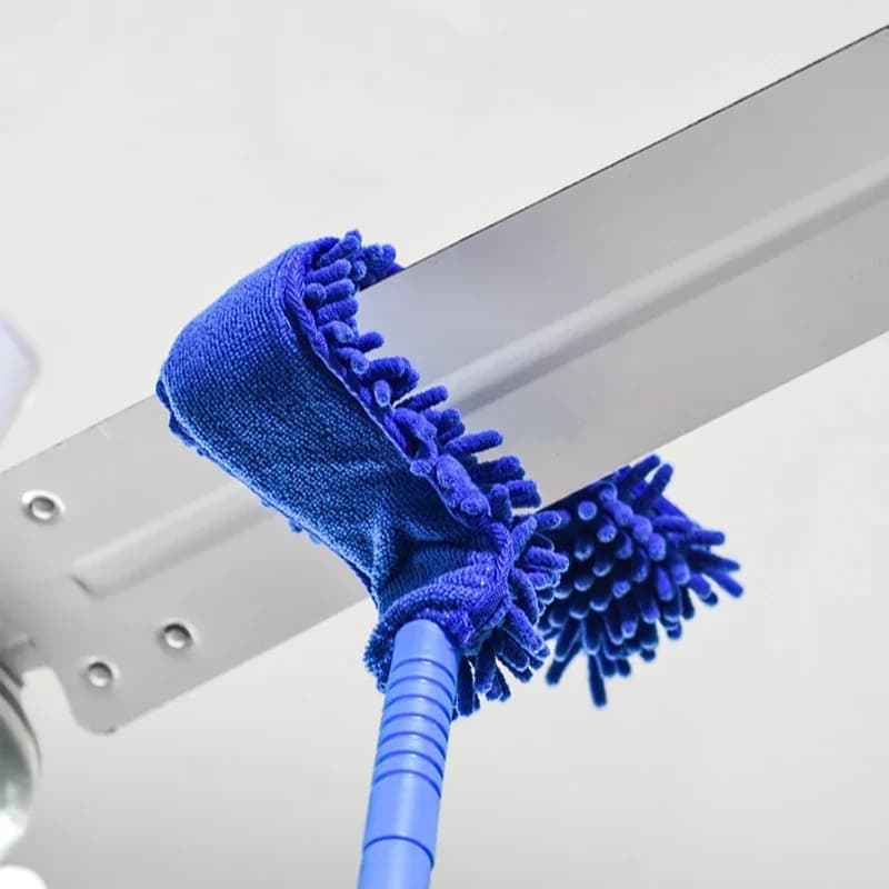 Spolverino per ventilatore da soffitto rimovibile con copriscarpe 1.4/1.7M Spazzola per la rimozione della polvere per la pulizia dei mobili a soffitto Strumenti puliti per la casa