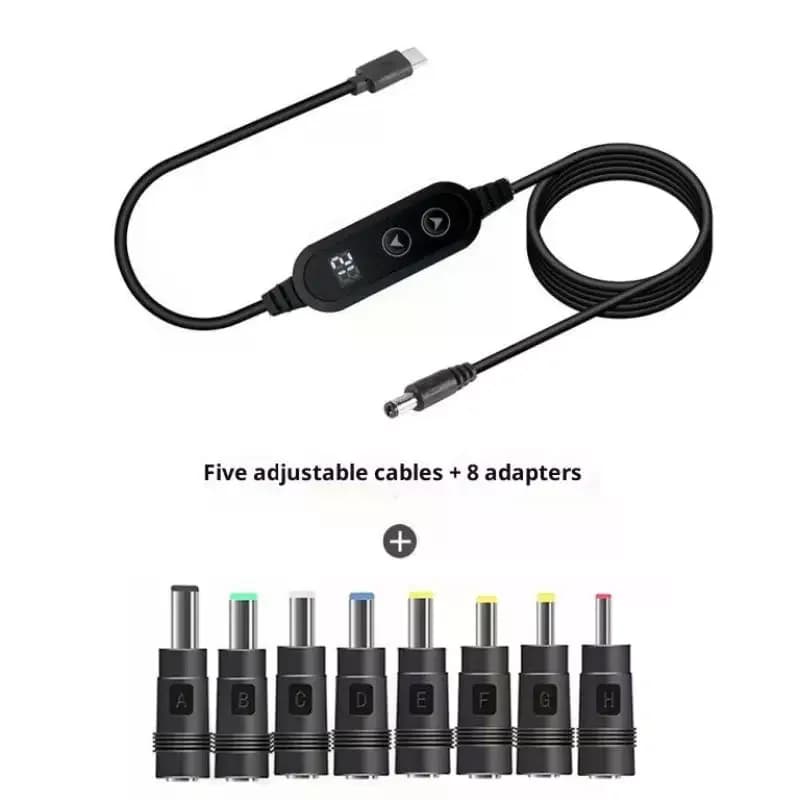 1 pz tipo C a DC ricarica rapida da 5 V a 12 V adattatore cavo convertitore boost per router wireless TV BOX