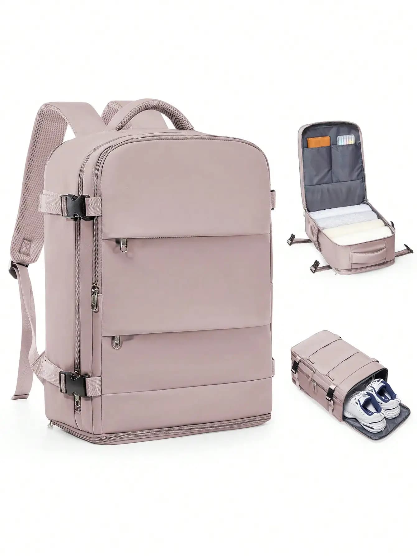 Zaino da viaggio grande unisex, zaino per laptop da lavoro, dimensioni bagaglio a mano 40x20x25 cm, conforme agli standard delle compagnie aeree, resistente all'acqua, scomparto separato multifunzione per scarpe, separazione bagnato/asciutto, adatto per studenti, pendolari e uso con laptop