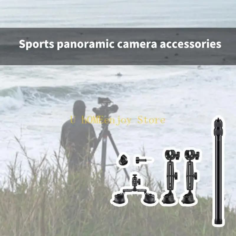 B0KF Car Suction Camera Mount Comprehensive With 47.2Inch Selfie For Capturing Action Extension