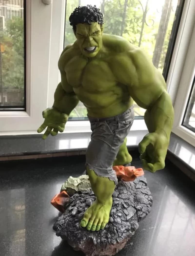 Nuovo in Stock: Statua di Hulk degli Avengers da 60cm, Modello di Personaggio in Scala Grande, Decorazione da Scrivania, Regalo di Compleanno per Amici