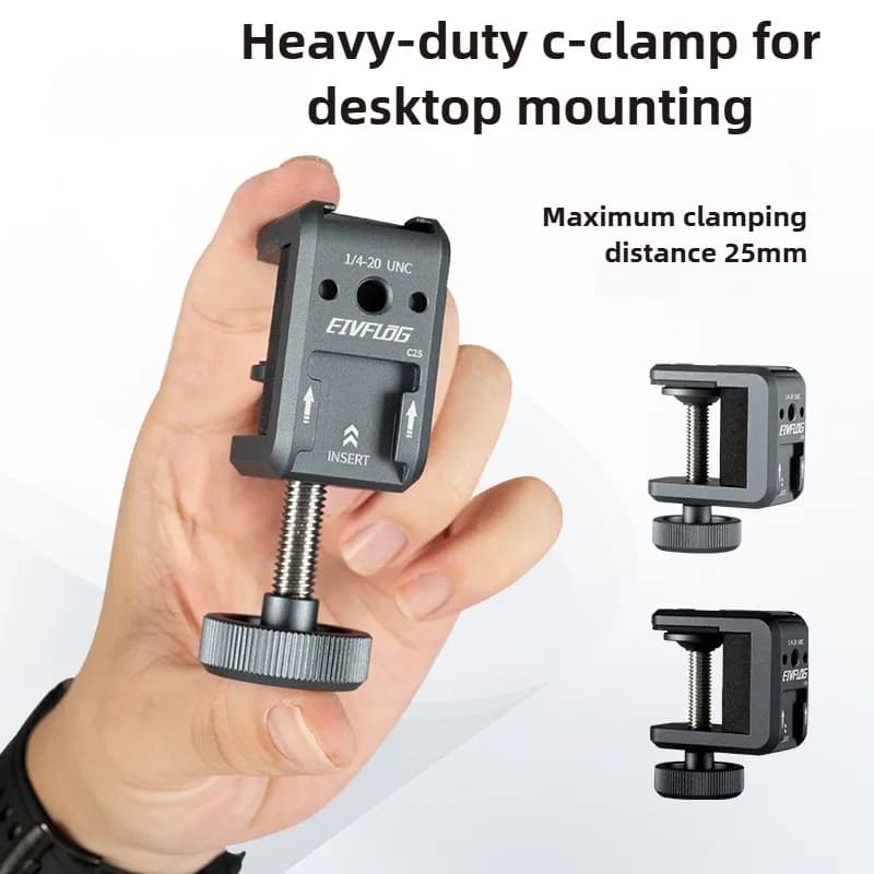 Super multifunctional crab claw clamp in metal with 360 ° Ball head adapter with Ballhead magic arm for DSLR phone monitor LED lights