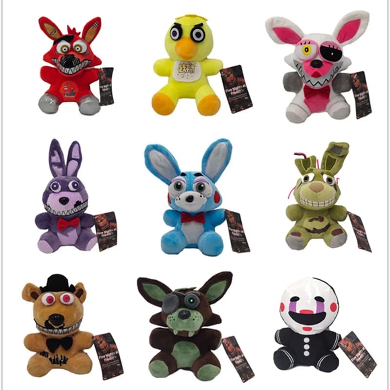 Fnaf Simpatici giocattoli di peluche Gioco bambola 18CM Bonnie Bear Foxy Cartoon bambole di pezza Freddy Giocattoli per i regali dei bambini