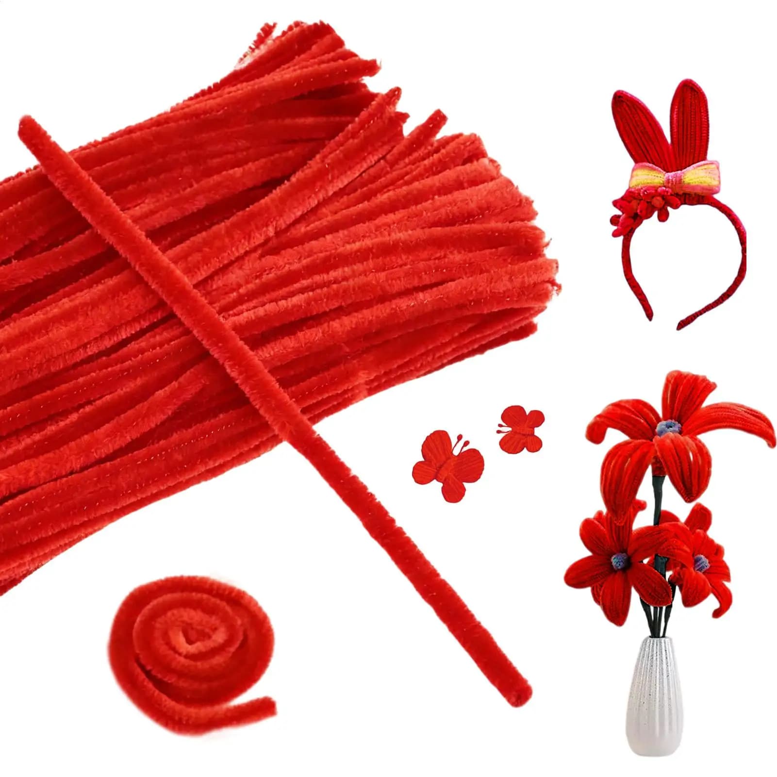 Bastoncini di ciniglia per bambini, giocattoli creativi fai da te, bastoncini di ciniglia per pulizia, materiale educativo per la scuola materna, strisce di peluche fatte a mano