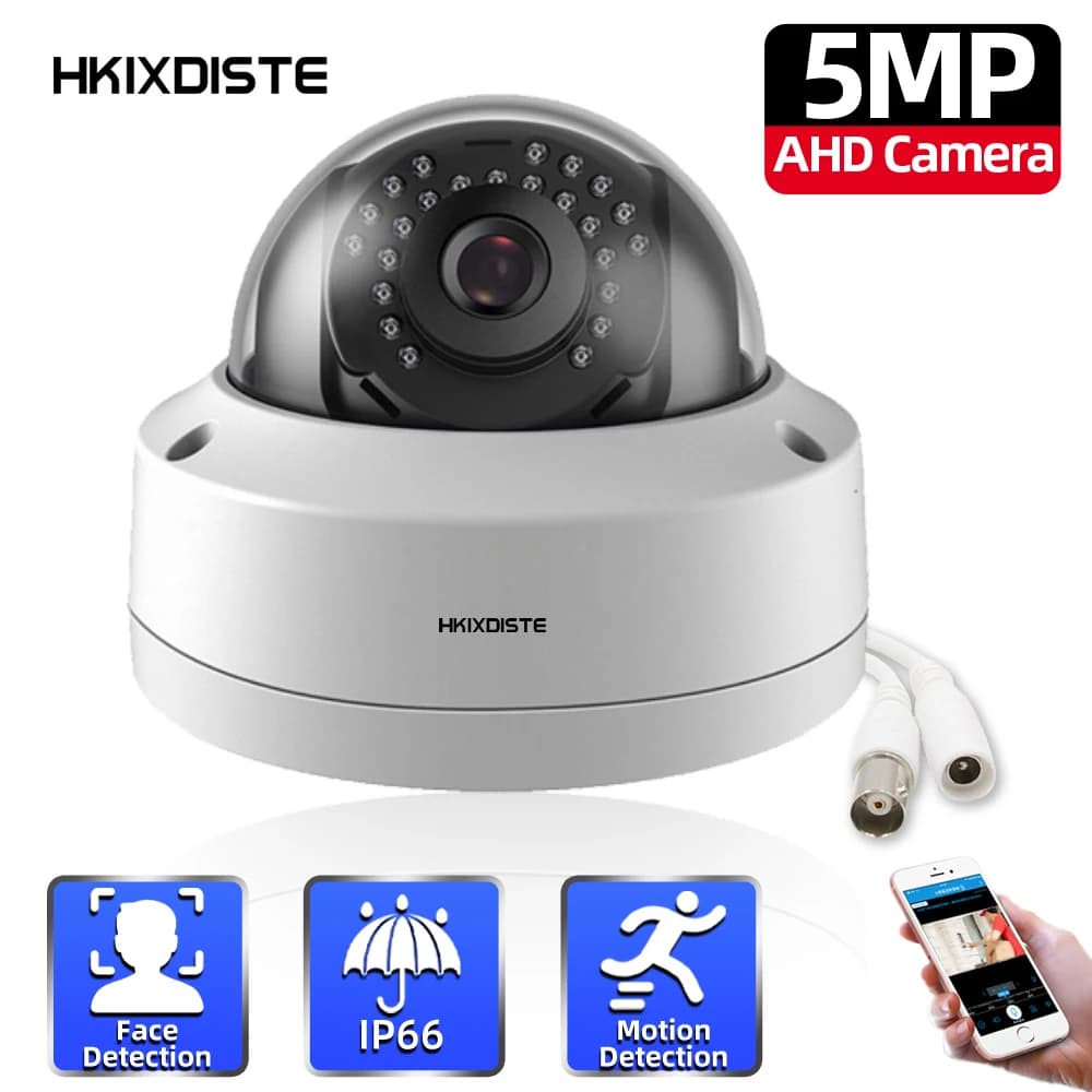 H.265 5MP telecamera di sorveglianza CCTV BNC impermeabile antivandalismo 5MP HD Motion Detection IR Night Vision Dome AHD telecamera di sicurezza