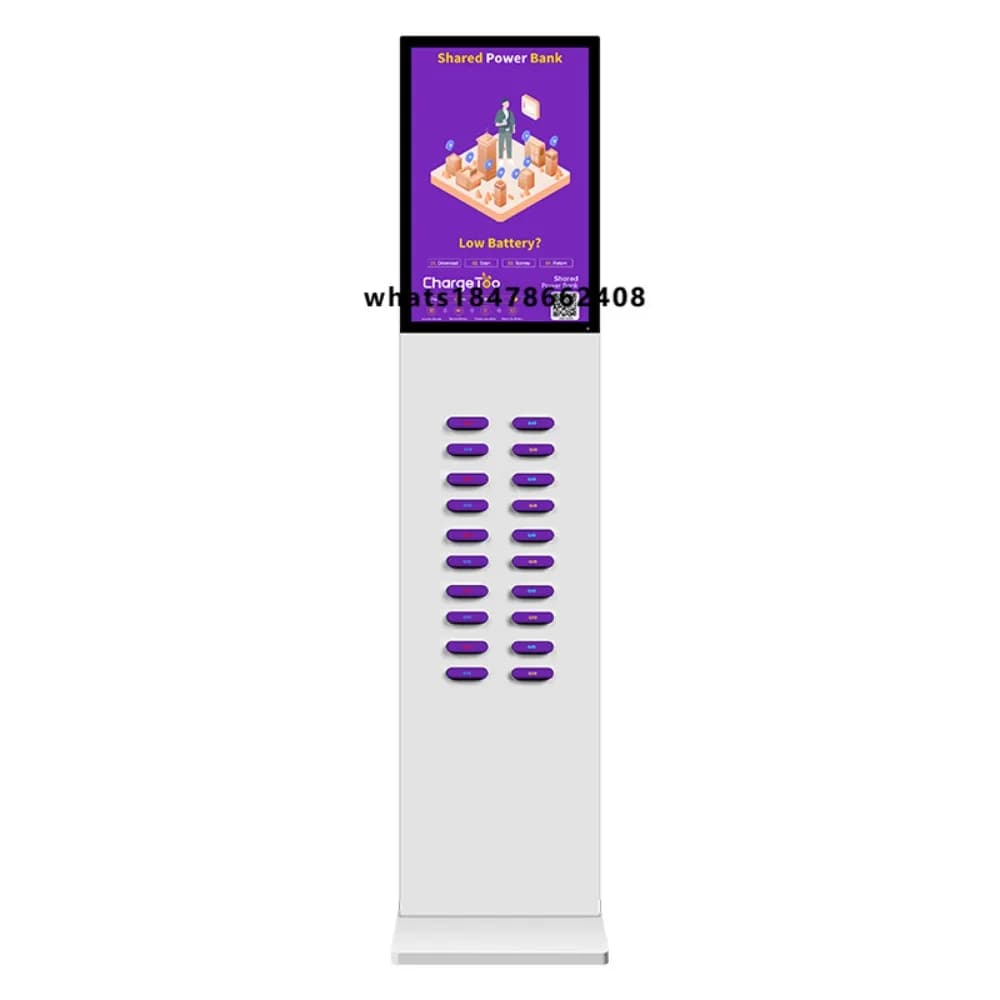 Custom 20 Slots Big Screen Advertising Sharing Power Bank Big Machine Shared Mobile Power Bank