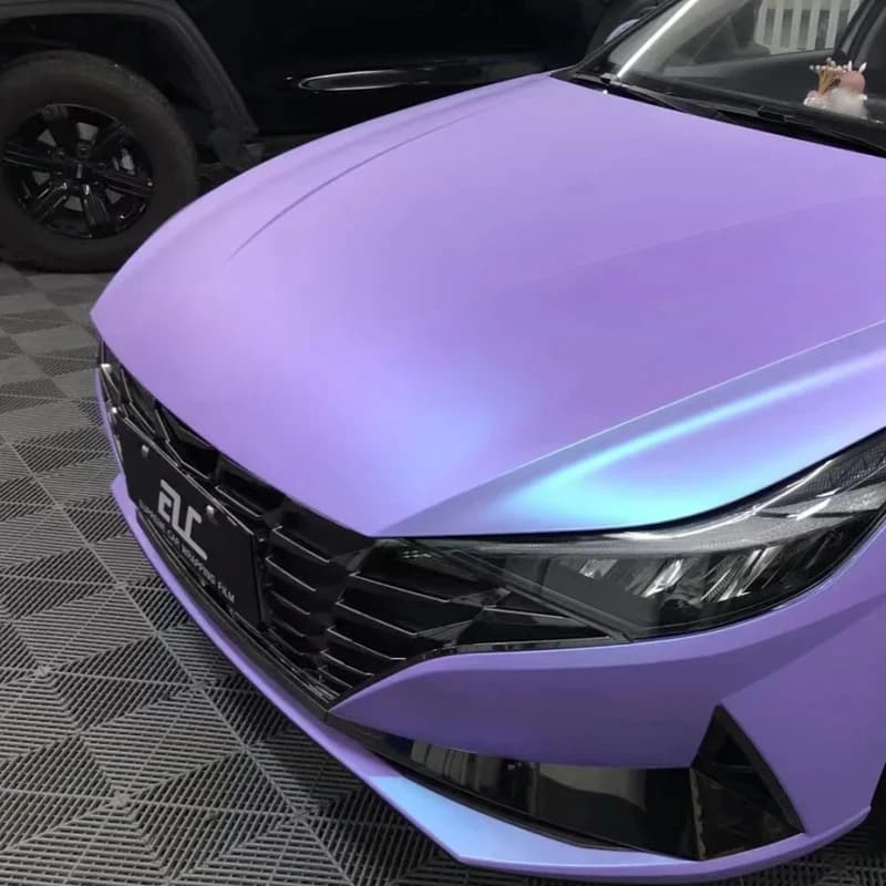 Pellicola Vinilica Satinata Blu Lavanda Glacier per Wrapping Auto, Rotolo con Tecnologia Air Release, Adesivo Decorativo Cangiante Viola-Blu