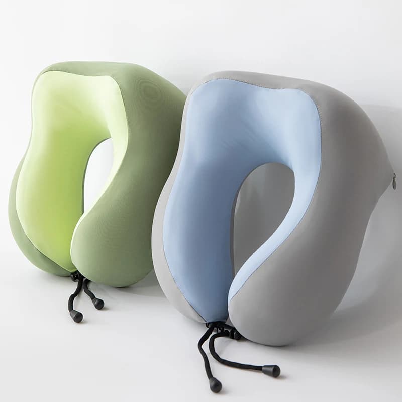 Cuscini per il collo in memory foam a forma di U Cuscino da viaggio morbido Cuscino per il collo per massaggi Cuscino per aereo per dormire Assistenza sanitaria cervicale