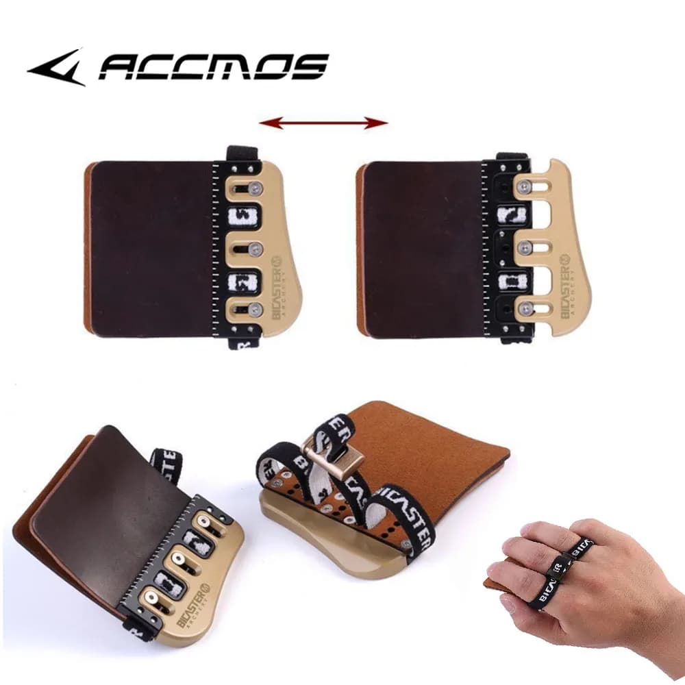 Bicaster Tiro con l'arco Protezione per linguetta per dito Barebow Linguetta per dito Accessorio per caccia con arco per mano sinistra/destra